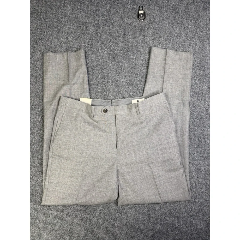 Men's Banana Republic Tailored Slim For Dress Pants Size 35x34 New Italian Wool